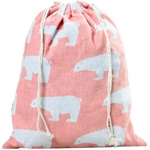Kikidex (As show, One size) Drawstring Bags Linen Pink Polar Bear Dust-Proof Drawstring Kikidex (As show, One size) Drawstring Bags Linen Pink Polar Bear Dust-Proof Drawstring