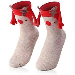 Kikidex (As show, One size) 4 Pairs Funny Christmas Socks with Magnetic Arms Hand in Han Kikidex (As show, One size) 4 Pairs Funny Christmas Socks with Magnetic Arms Hand in Han
