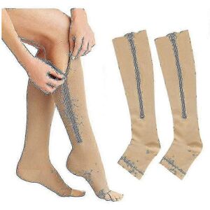 Kikidex (L XL, Copper black) Medical Compression Socks Zipper Professional Leg Support T Kikidex (L XL, Copper black) Medical Compression Socks Zipper Professional Leg Support T