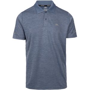 (M, Indigo Tone Marl) Trespass Mens Active Polo Shirt Mckay (M, Indigo Tone Marl) Trespass Mens Active Polo Shirt Mckay