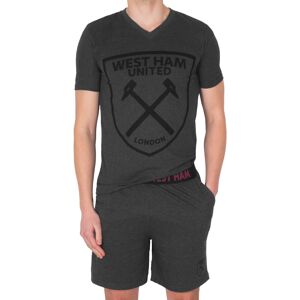 (Grey, Large) West Ham United Mens Pyjamas Short Loungewear OFFICIAL Football Gi (Grey, Large) West Ham United Mens Pyjamas Short Loungewear OFFICIAL Football Gi