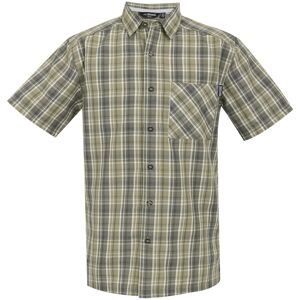 (M, Golden Sand/Treetop) Regatta Mens Mindano IX Checked Short-Sleeved Shirt (M, Golden Sand/Treetop) Regatta Mens Mindano IX Checked Short-Sleeved Shirt