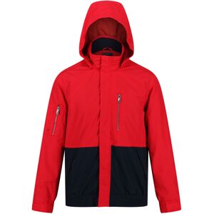 (M, True Red/Navy) Regatta Mens Feelding Colour Block Waterproof Bomber Jacket (M, True Red/Navy) Regatta Mens Feelding Colour Block Waterproof Bomber Jacket