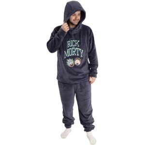 (M, Grey) Rick And Morty Mens Character Long-Sleeved Long Pyjama Set (M, Grey) Rick And Morty Mens Character Long-Sleeved Long Pyjama Set