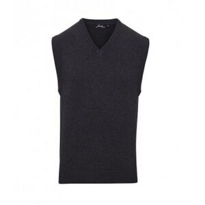 Premier Charcoal V-Neck Sleeveless Cotton Sweater - Sweater Premier Charcoal V-Neck Sleeveless Cotton Sweater - Sweater