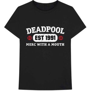 (M, Black) Deadpool T Shirt Merc With A Mouth new Official Marvel Comics Mens Bl (M, Black) Deadpool T Shirt Merc With A Mouth new Official Marvel Comics Mens Bl