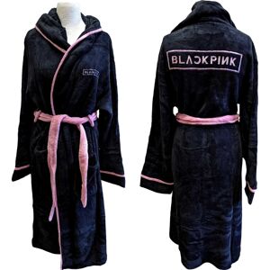 (L-XL, Black) BlackPink Unisex Adult Logo Dressing Gown (L-XL, Black) BlackPink Unisex Adult Logo Dressing Gown