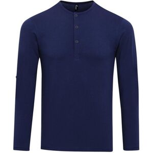 (M, Indigo) Premier Mens Long John Roll Sleeve T-Shirt (M, Indigo) Premier Mens Long John Roll Sleeve T-Shirt