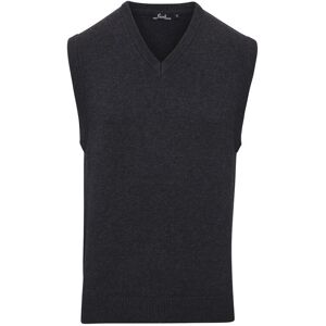 (S, Charcoal) Premier Mens Knitted Sleeveless Sweater Vest (S, Charcoal) Premier Mens Knitted Sleeveless Sweater Vest