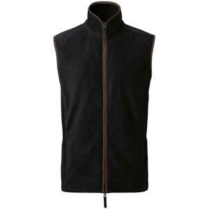 (XXL, Black/Brown) Premier Mens Artisan Fleece Oversized Gilet (XXL, Black/Brown) Premier Mens Artisan Fleece Oversized Gilet