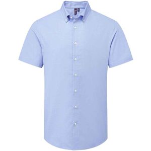 (XXL, Oxford Blue) Premier Mens Supreme Oxford Short-Sleeved Formal Shirt (XXL, Oxford Blue) Premier Mens Supreme Oxford Short-Sleeved Formal Shirt