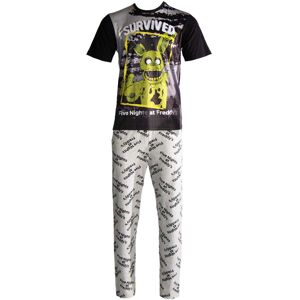 (XL, Black/Grey) Five Nights At Freddys Mens Pyjama Set (XL, Black/Grey) Five Nights At Freddys Mens Pyjama Set