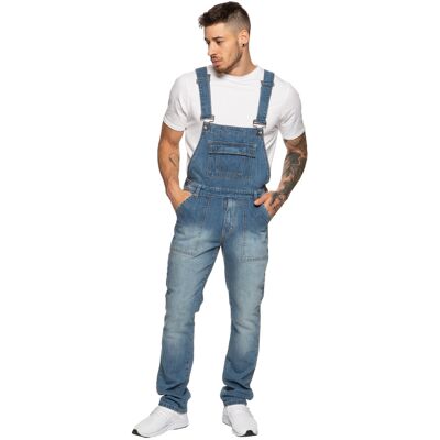 Ze Enzo (Blue, 32R) Enzo Jeans Mens Dungarees Denim Overalls Big King Ze Enzo (Blue, 32R) Enzo Jeans Mens Dungarees Denim Overalls Big King