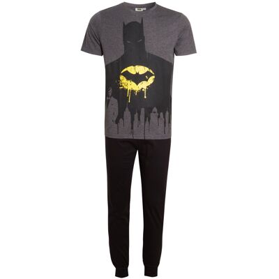 (L) Mens Batman Pyjamas DC Comics Pjs Short Sleeved T-Shirt + Lounge Pants Gift (L) Mens Batman Pyjamas DC Comics Pjs Short Sleeved T-Shirt + Lounge Pants Gift