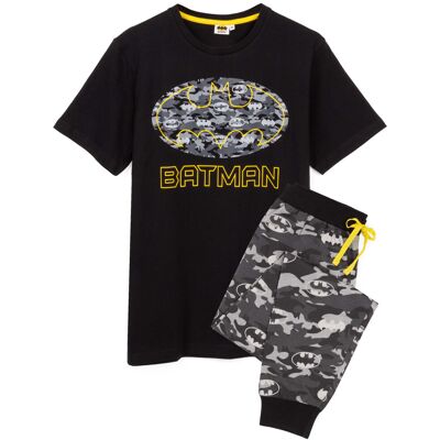 (Long Leg, XL) DC Comics Batman Pyjamas For Men Short OR Long Leg Bottom Optio (Long Leg, XL) DC Comics Batman Pyjamas For Men Short OR Long Leg Bottom Optio