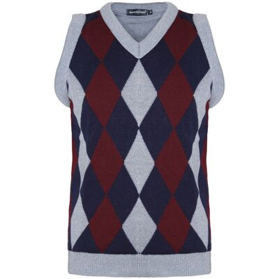 Generation Fashion (XL, Sky-Wine) New Men Knitted Vest V-Neck Argyle Pattern Sleeveless Jumper Swea Generation Fashion (XL, Sky-Wine) New Men Knitted Vest V-Neck Argyle Pattern Sleeveless Jumper Swea