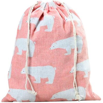 Kikidex (As show, One size) Drawstring Bags Linen Pink Polar Bear Dust-Proof Drawstring Kikidex (As show, One size) Drawstring Bags Linen Pink Polar Bear Dust-Proof Drawstring