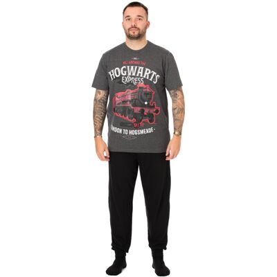(X-Large) Harry Potter Short Sleeve Long Leg Pyjama Set (Mens Grey) (X-Large) Harry Potter Short Sleeve Long Leg Pyjama Set (Mens Grey)