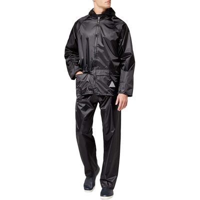(M, Black) Result Mens Heavyweight Waterproof Rain Suit (Jacket & Trouser Suit) (M, Black) Result Mens Heavyweight Waterproof Rain Suit (Jacket & Trouser Suit)