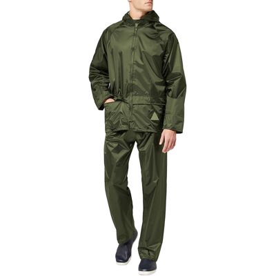 (M, Olive) Result Mens Heavyweight Waterproof Rain Suit (Jacket & Trouser Suit) (M, Olive) Result Mens Heavyweight Waterproof Rain Suit (Jacket & Trouser Suit)