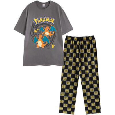 Pokémon (XXL, Multicoloured) Pokemon Mens Pikachu & Charizard Short-Sleeved Long Pyjama Pokémon (XXL, Multicoloured) Pokemon Mens Pikachu & Charizard Short-Sleeved Long Pyjama
