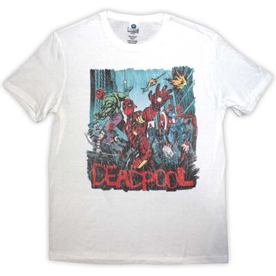 Marvel Deadpool XXL White T-Shirt - T-Shirt Marvel Deadpool XXL White T-Shirt - T-Shirt