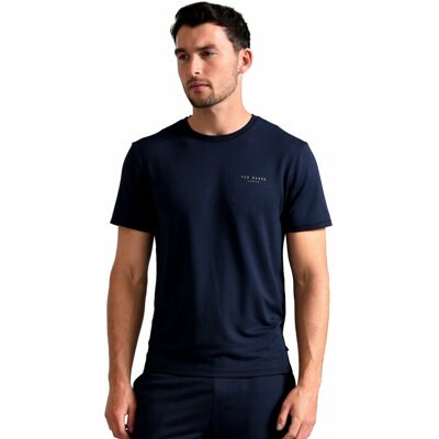 (L, Navy) Ted Baker - Mens Short Sleeve Luxury Pyjama Top Loungewear T-Shirt (L, Navy) Ted Baker - Mens Short Sleeve Luxury Pyjama Top Loungewear T-Shirt