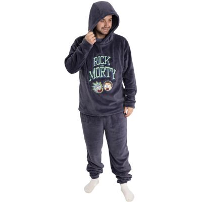 (S, Grey) Rick And Morty Mens Character Long-Sleeved Long Pyjama Set (S, Grey) Rick And Morty Mens Character Long-Sleeved Long Pyjama Set