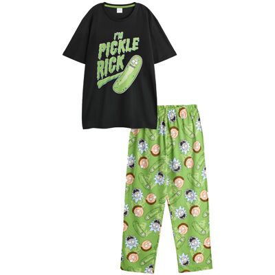 (XL, Multicoloured) Rick And Morty Mens Pickle Rick Short-Sleeved Long Pyjama Se (XL, Multicoloured) Rick And Morty Mens Pickle Rick Short-Sleeved Long Pyjama Se