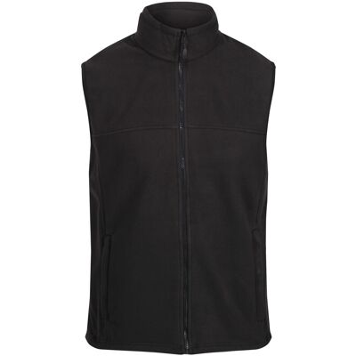 (L, Black) Regatta Haber II Full-Zip Bodywarmer Fleece Anti-Pill Jacket (250 GSM (L, Black) Regatta Haber II Full-Zip Bodywarmer Fleece Anti-Pill Jacket (250 GSM