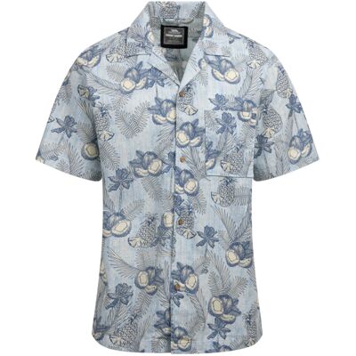 (XL, Blue Haze) Trespass Mens Hart Printed Casual Shirt (XL, Blue Haze) Trespass Mens Hart Printed Casual Shirt