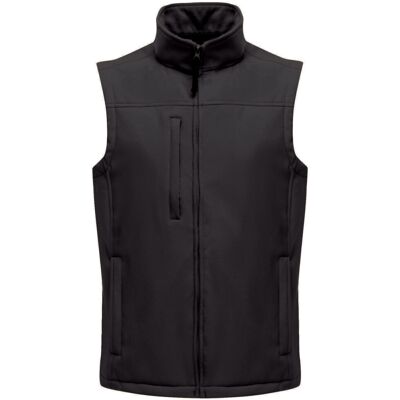(S, All Black) Regatta Mens Flux Softshell Bodywarmer / Sleeveless Jacket (Water (S, All Black) Regatta Mens Flux Softshell Bodywarmer / Sleeveless Jacket (Water