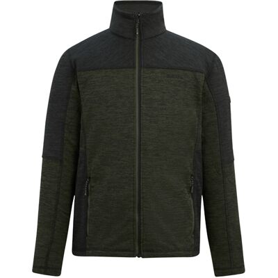 (3XL, Dark Khaki/Black) Regatta Mens Highton Fleece Full Zip Midlayer (3XL, Dark Khaki/Black) Regatta Mens Highton Fleece Full Zip Midlayer