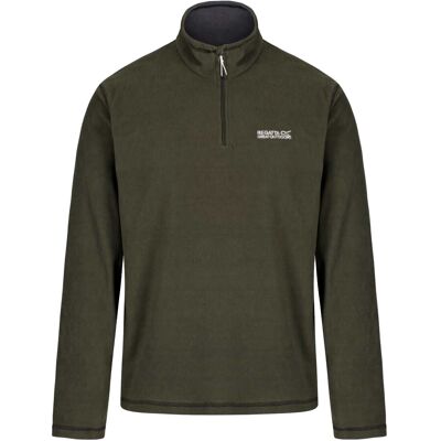(5XL, Dark Khaki) Regatta Great Outdoors Mens Thompson Half Zip Fleece Top (5XL, Dark Khaki) Regatta Great Outdoors Mens Thompson Half Zip Fleece Top