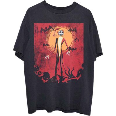 Disney Jack Nightmare Before Christmas T-Shirt - Black, Orange Sun, XXL Disney Jack Nightmare Before Christmas T-Shirt - Black, Orange Sun, XXL