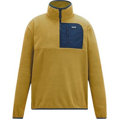 (3XL, Wood Brown/Navy) Regatta Mens Frankie Half Zip Fleece Top (3XL, Wood Brown/Navy) Regatta Mens Frankie Half Zip Fleece Top