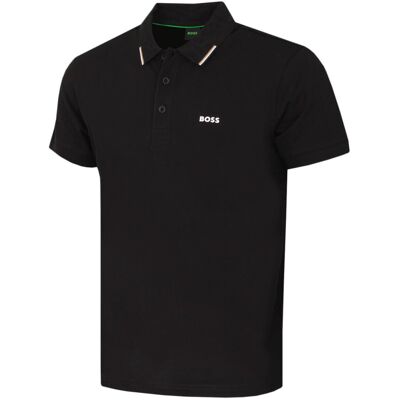 (XL, Black) Hugo Boss Mens Swing Paddy BOSS Wicking Stretch Quick Dry Golf Polo (XL, Black) Hugo Boss Mens Swing Paddy BOSS Wicking Stretch Quick Dry Golf Polo