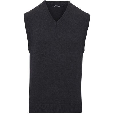 (XXL, Charcoal) Premier Mens Knitted Sleeveless Sweater Vest (XXL, Charcoal) Premier Mens Knitted Sleeveless Sweater Vest