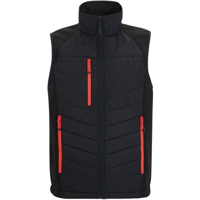 (3XL, Black/Classic Red) Regatta Mens Full Zip Gilet (3XL, Black/Classic Red) Regatta Mens Full Zip Gilet
