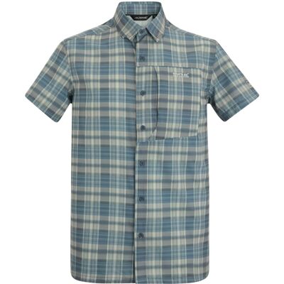 (4XL, China Blue) Regatta Mens Checked Insect Repellent Short-Sleeved Travel Shi (4XL, China Blue) Regatta Mens Checked Insect Repellent Short-Sleeved Travel Shi