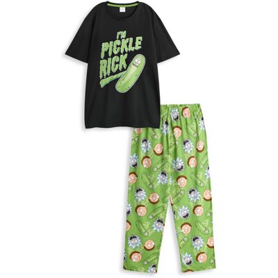(X-Large) Rick And Morty Short Sleeve Long Leg Pyjama Set (Mens Multicoloured) (X-Large) Rick And Morty Short Sleeve Long Leg Pyjama Set (Mens Multicoloured)