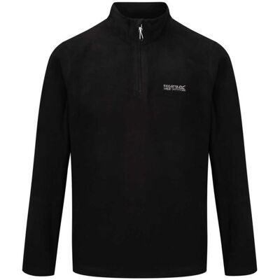 (M, Black) Regatta Great Outdoors Mens Thompson Half Zip Fleece Top (M, Black) Regatta Great Outdoors Mens Thompson Half Zip Fleece Top
