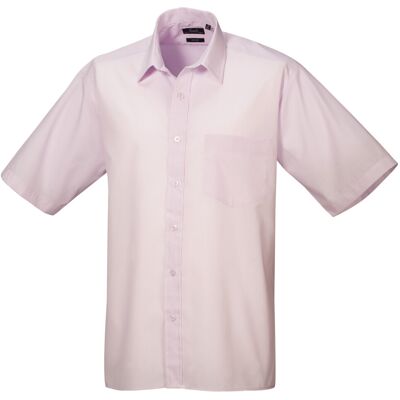 Premier Pink Short Sleeve Formal Poplin Shirt - Shirt Premier Pink Short Sleeve Formal Poplin Shirt - Shirt