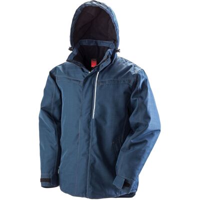 (XL, Navy) Result Mens Waterproof Denim Textured Rugged Jacket (XL, Navy) Result Mens Waterproof Denim Textured Rugged Jacket