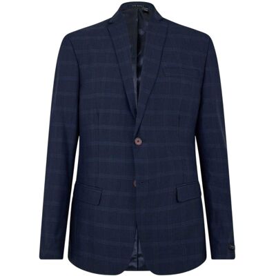 (40 in, Navy) Ted Baker Mens Rust Plaid Flap Pocket Suit Jacket (40 in, Navy) Ted Baker Mens Rust Plaid Flap Pocket Suit Jacket