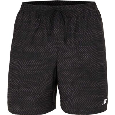 (XL, Black Print) New Balance Mens Elasticated Waist Running Shorts (XL, Black Print) New Balance Mens Elasticated Waist Running Shorts