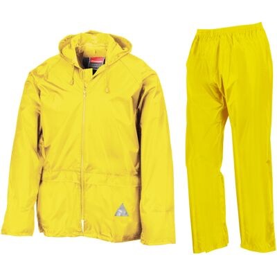 (M, Neon Yellow) Result Mens Heavyweight Waterproof Rain Suit (Jacket & Trouser (M, Neon Yellow) Result Mens Heavyweight Waterproof Rain Suit (Jacket & Trouser