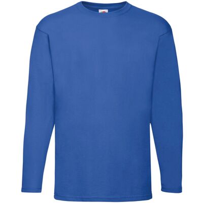 Fruit Of The Loom Royal Blue 2XL Crew Neck Long Sleeve T-Shirt - T-Shirt Fruit Of The Loom Royal Blue 2XL Crew Neck Long Sleeve T-Shirt - T-Shirt