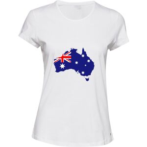 Gildan (S) Australian Australia Map Flag Country States White Ladies Women T Shirt Tee Gildan (S) Australian Australia Map Flag Country States White Ladies Women T Shirt Tee