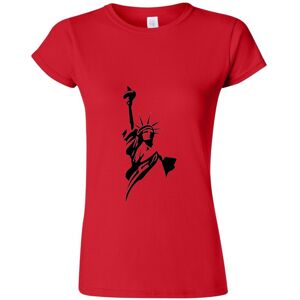 Gildan (Red, L) USA New York Harbor Statue of Liberty United States Ladies Women T Shir Gildan (Red, L) USA New York Harbor Statue of Liberty United States Ladies Women T Shir